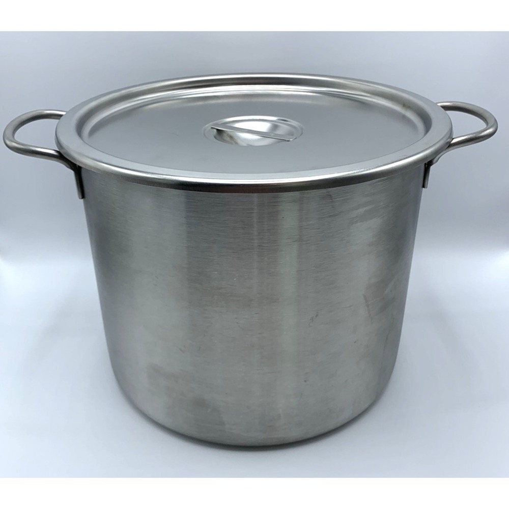 Vollrath 10 Qt Stainless Steel Stock Pot Double Handles Flat Lid EUC